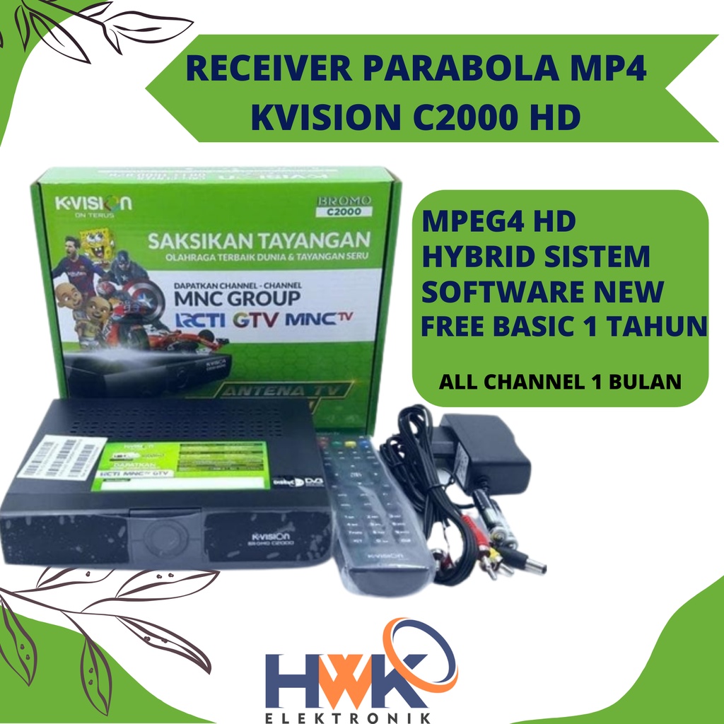Jual Receiver KVision C Band BROMO C2000 terbaru gratis hybrid tinggal