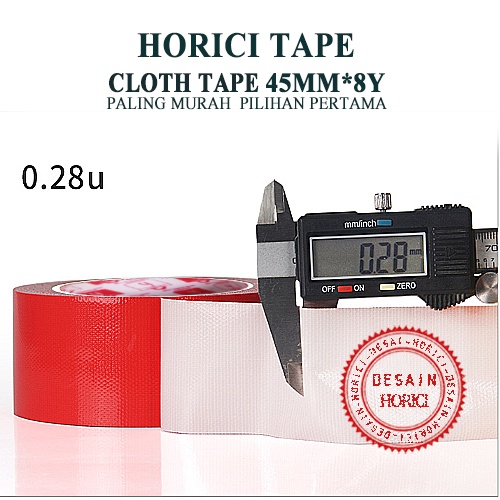 HORICI CLOTH TAPE 45MMx8Y ISOLASI WARNA WARNI LAKBAN PEREKAT SUPER MURAH /BAHAN TEBAL JILID LINEN