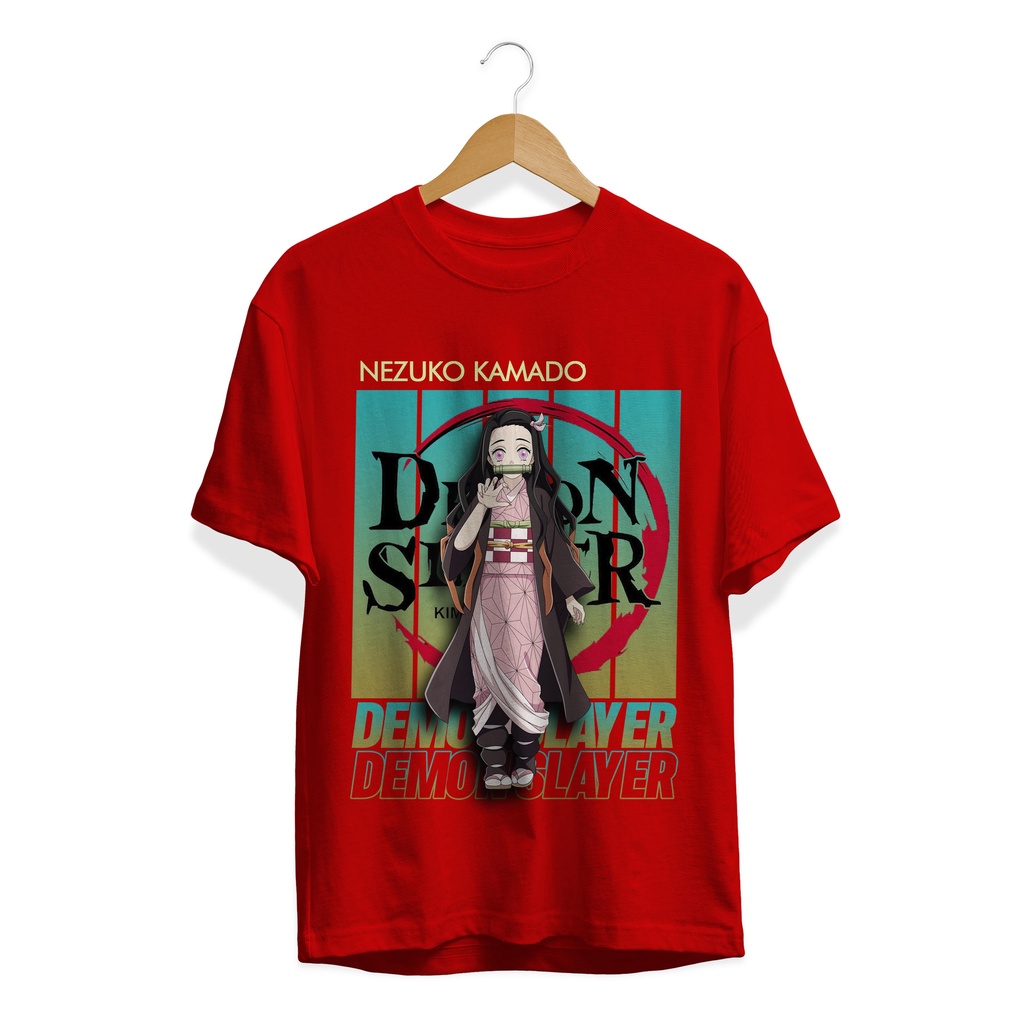 T-SHIRT BAJU KAOS ANIME DEMON SLAYER NEZUKO KAMADO PLASTISOL