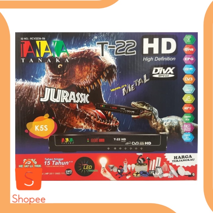 Dijual perkakas Receiver Tanaka T22 HD JURASSIC K5S 21MaZ2 Murah