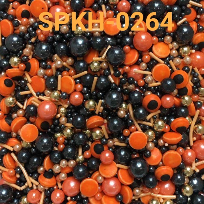 

SPKH-0264 SPRINKLES SPRINKLE SPRINGKEL 500GR MUTIARA HITAM ORANGE OBRAL DISKON