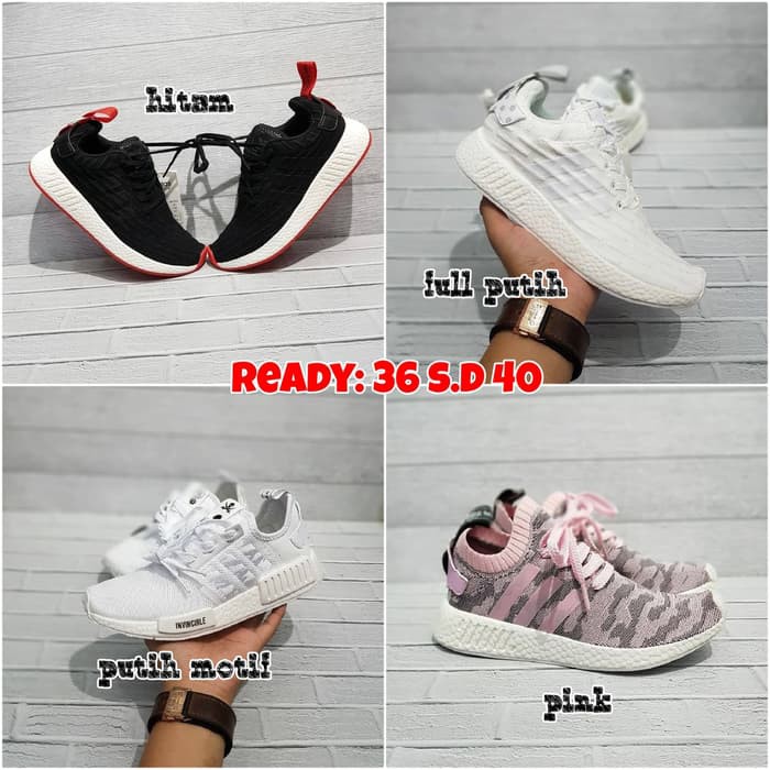 Jual ADIDAS NMD R2   PREMIUM ORIGINAL  sepatu wanita  sepatu sneakers   Hitam  36 Murah