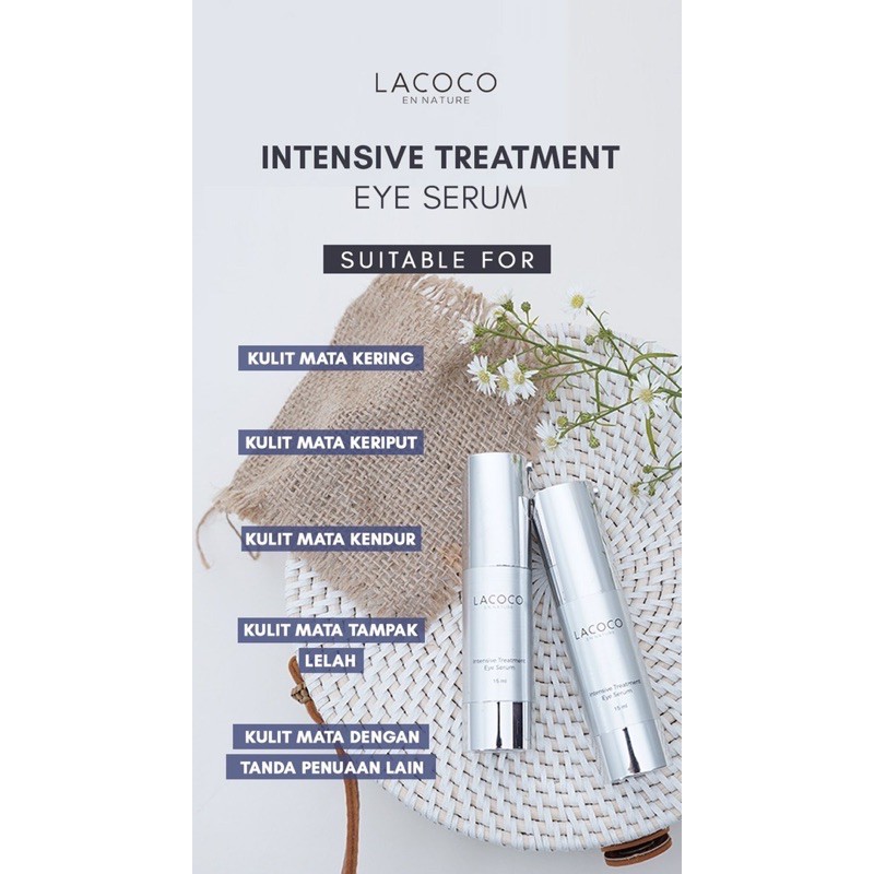 INTENSIVE TREATMENT EYE SERUM Lacoco || Lacoco En Nature Eye Serum
