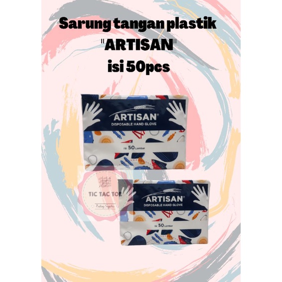 sarung tangan plastis isi 50pcs/hand glove/sarung tangan /artisan