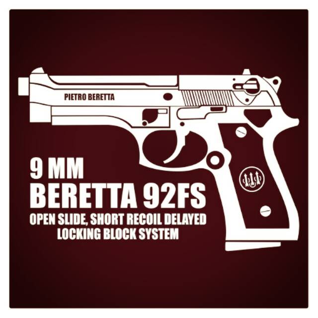Beretta 92FS Cutting Sticker