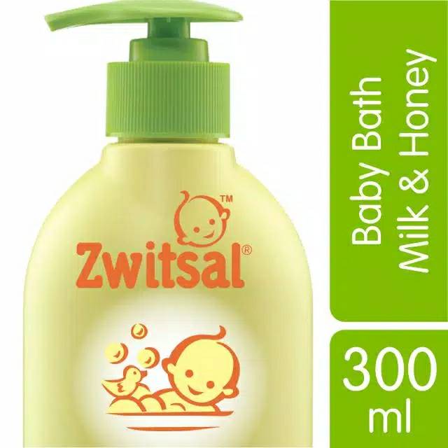 Zwitsal Baby Bath 2in1/ Milk Honey 300ml Botol Pump