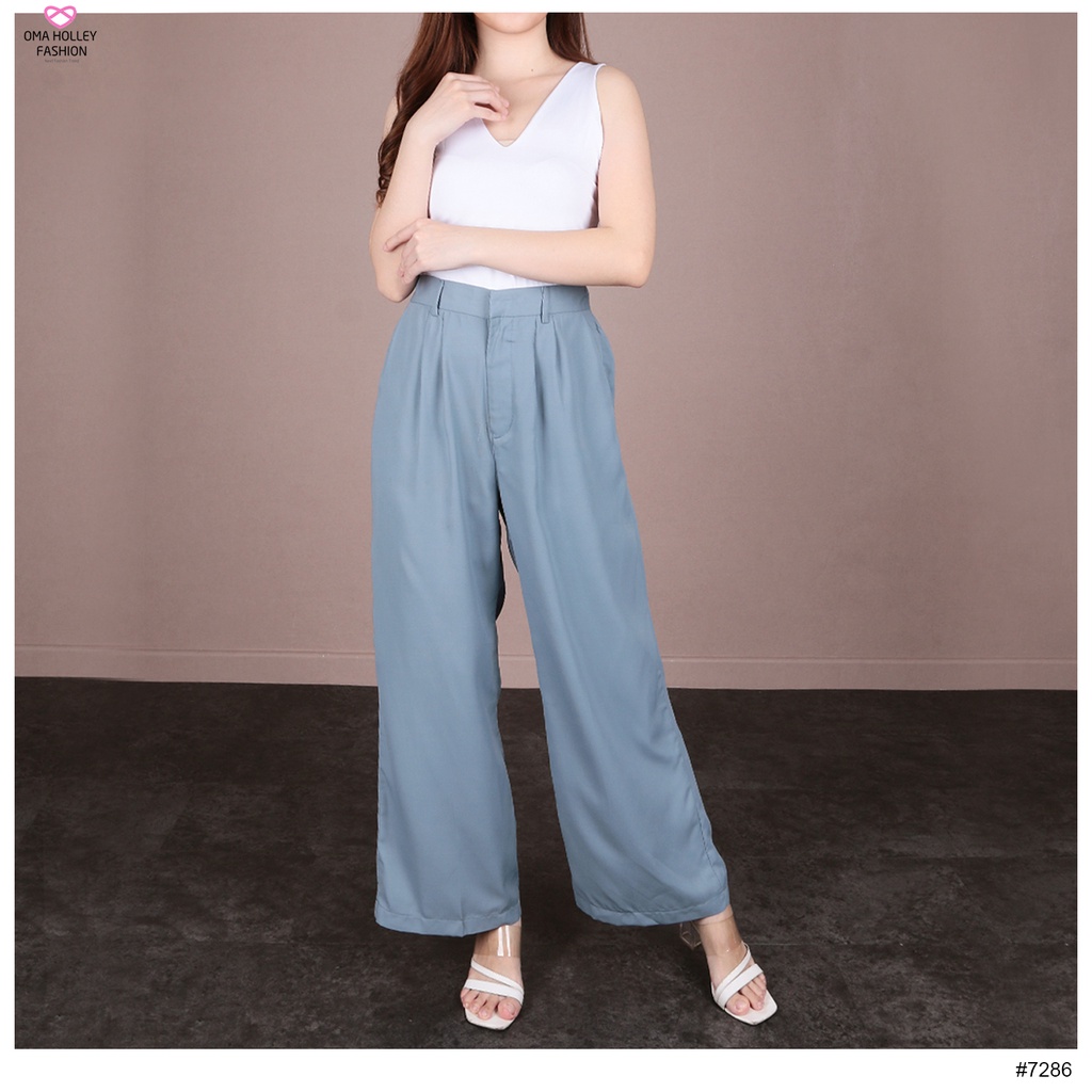 (COD) OH Fashion Rhea Cullote Basic Pants Premium (Stradivarius) #7286