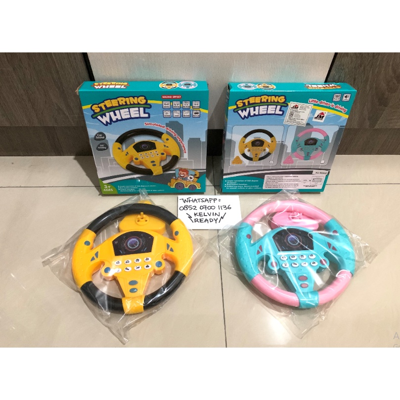Mainan Anak Setir Setiran Mobil Steering Racing Wheel Driver Stir Stiran Bisa Tempel diMobil