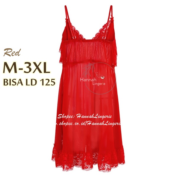 Premium LIngerie M L XL XXL, Baju Tidur Transparan Seksi Cantik Hot Ukuran Besar Jumbo Bigsize / 987