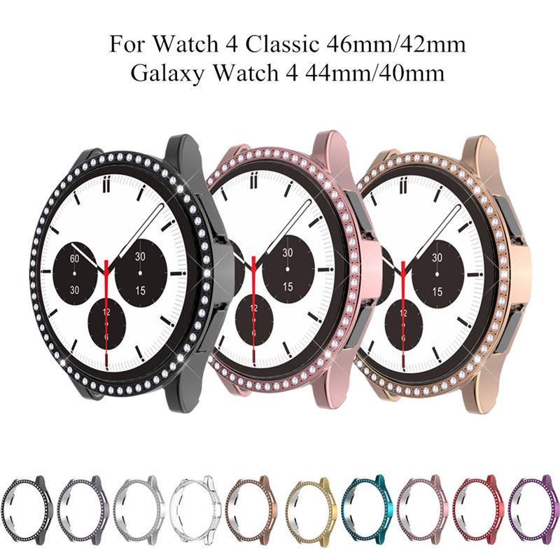 Casing Pelindung Smartwatch Samsung Galaxy Watch 4 40mm 44mm 42mm 46mm Aksen Berlian Imitasi