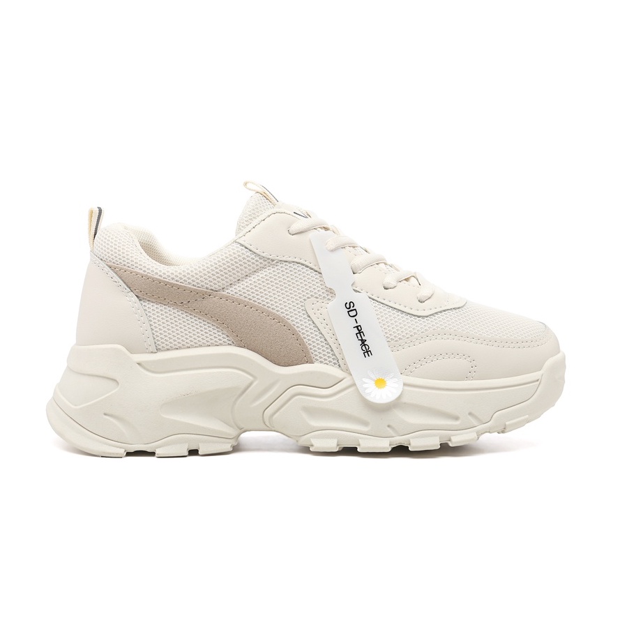 Mingyu Sepatu Sneakers Wanita Casual Sport Shoes Cream 265