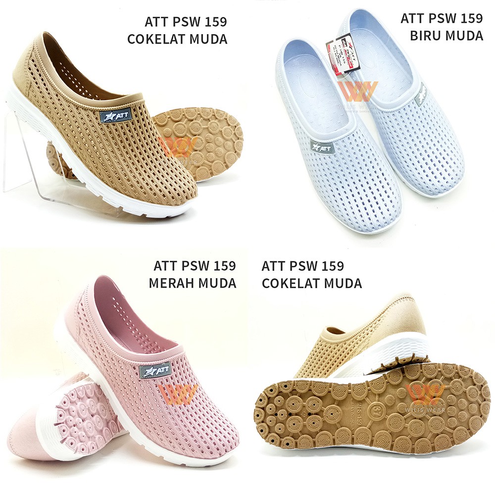 Sepatu Karet Wanita / Sepatu Slip On Karet Wanita ATT PSW 159 / Anti Air & Anti Slip