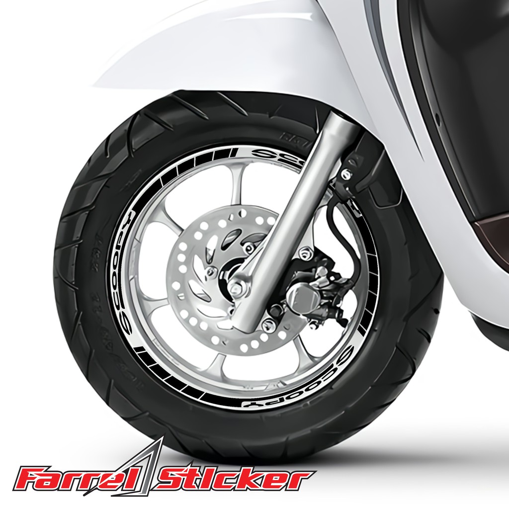 stiker velg sticker velek scoopy silver