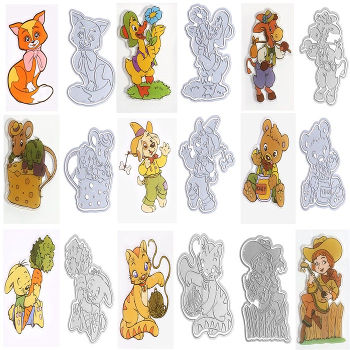 

Cutting Dies and Clear Stamp Set - Animal Cartoon