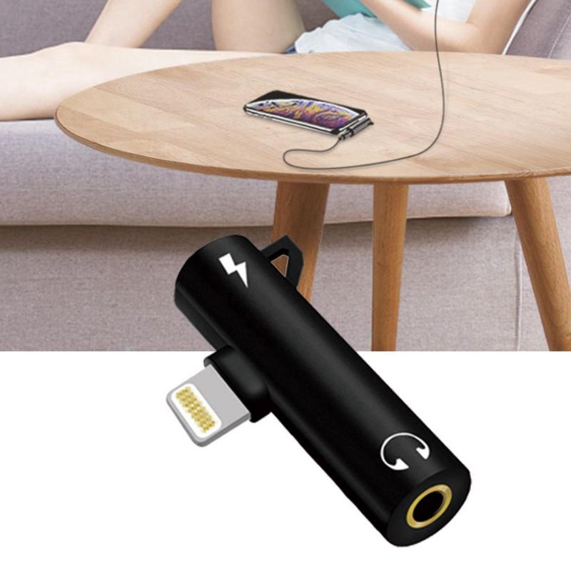 OTG Iphone Lightning USB Type C to Jack Earphone 2 in 1 Splitter Audio Adapter Converter Headset Han