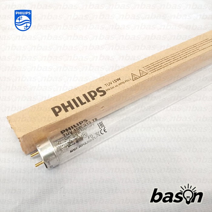 PHILIPS TUV 15W G15 T8 - Lampu UV disinfektan air dan udara 45cm