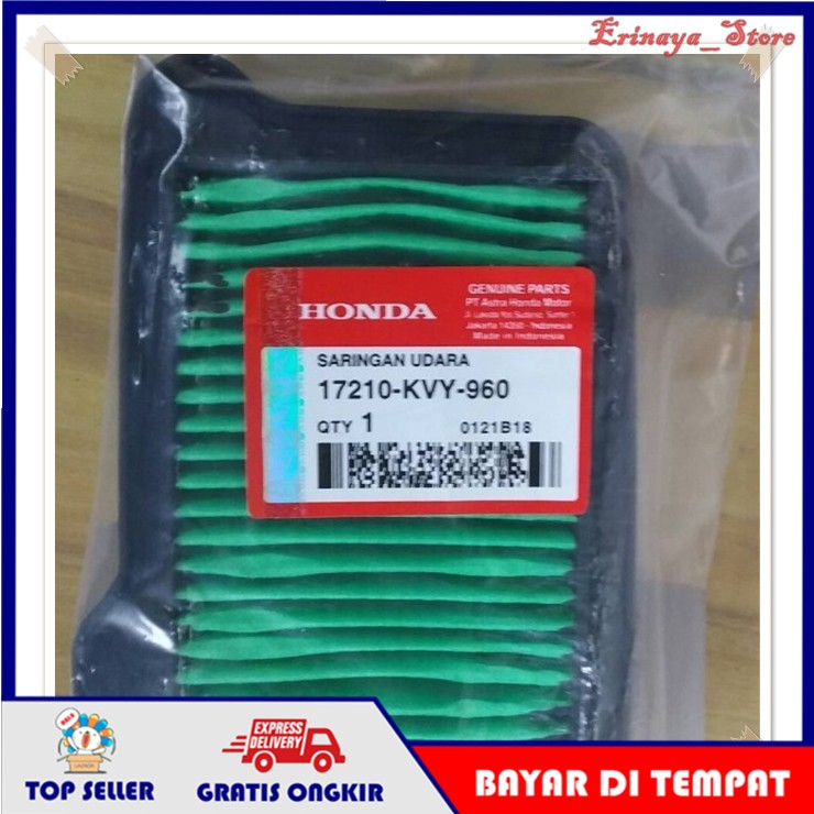 ORI AHM Suku Cadang Filter Saringan Udara Hawa Motor Honda Beat Scoopy Karbu Lama Old KVY Original O