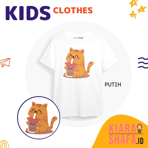 Kiarashafa - Baju Anak / Kaos Anak Cute Cat