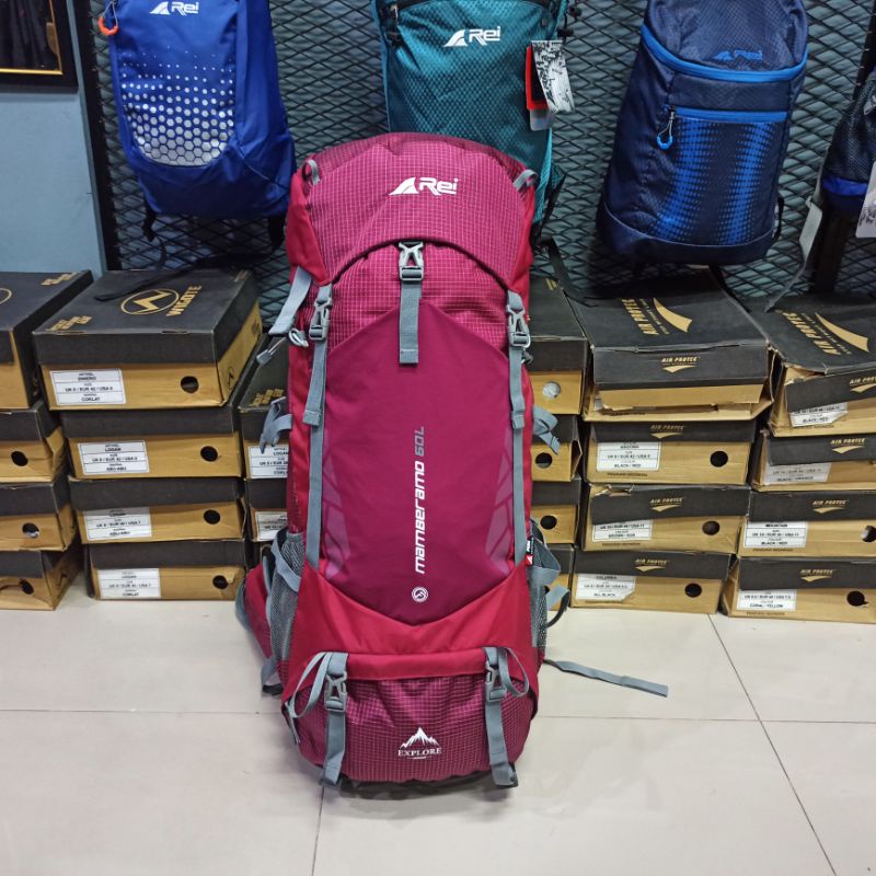 Tas Carrier Rei Mamberamo 60L+Raincover Original