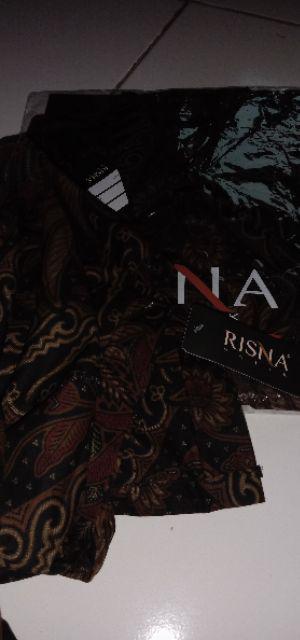 Risna Batik Hrb Motif Songkek Biru Kemeja Batik Pria Lengan Pendek Exclusive Halus Primis Premium