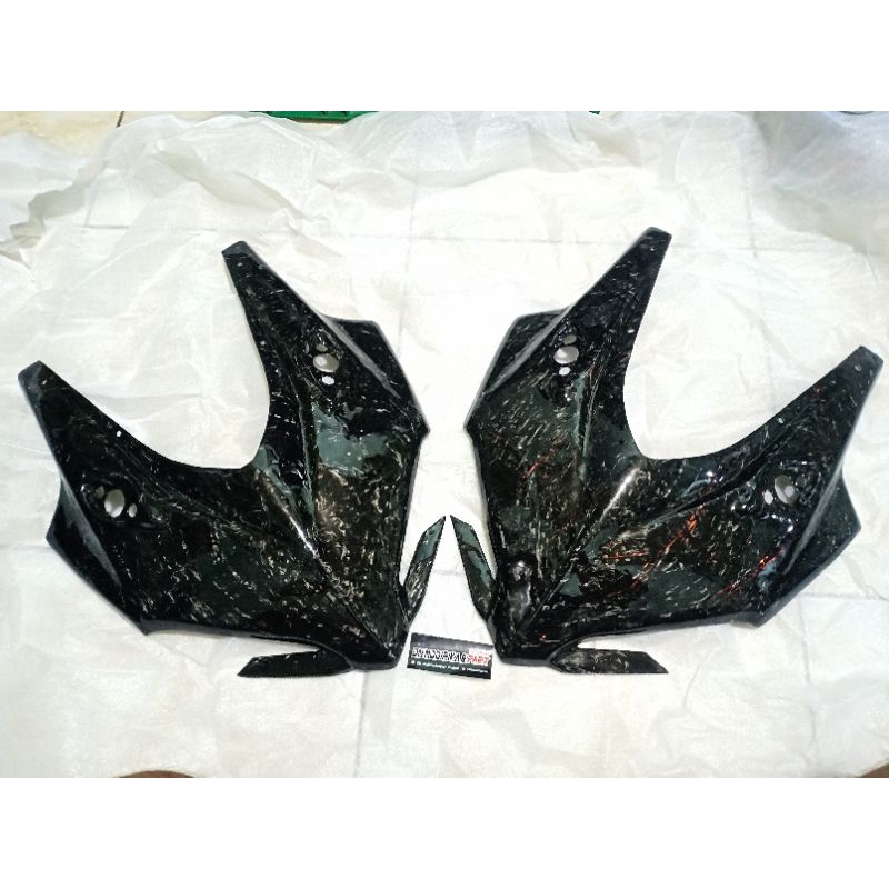 cover Kedok CBR 250RR karbon merah front Tameng CBR250RR carbon forged