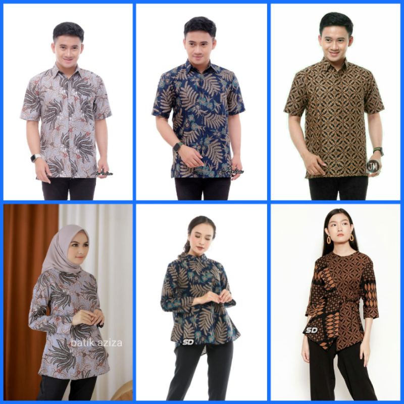 BAJU BATIK WANITA MODERN MONALISA GENES M,L,XL asli PEKALONGAN