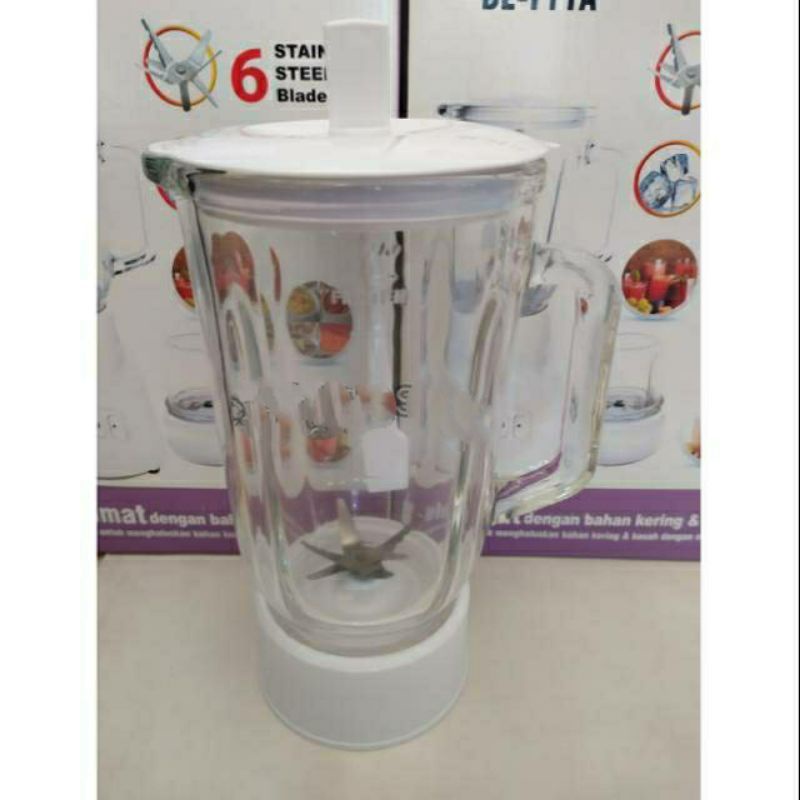 GELAS BLENDER 1SET PISAU + JUS KACA BELING UNTUK   NATIONAL  MIYAKO DLL