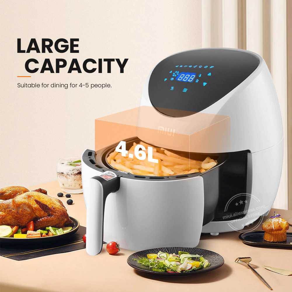 Air Fryer Penggoreng Udara Liner Anti lengket Pengaturan Digital LED Touchscreen 4.6L Liner Anti Lengket MIUI - XOHZ47BK