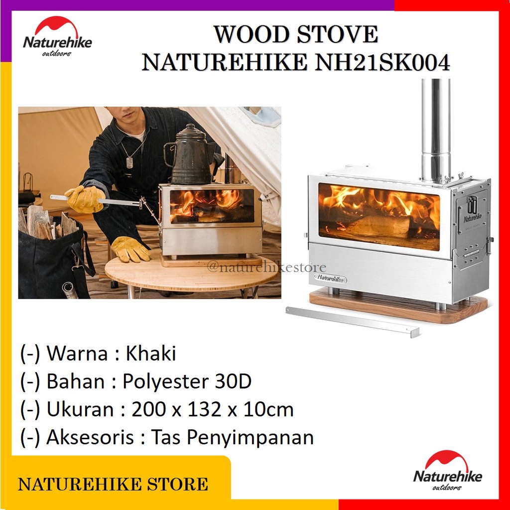 Wood Stove Naturehike NH21SK004 Alat Masak Camping Outdoor Gunung Burner Hiking