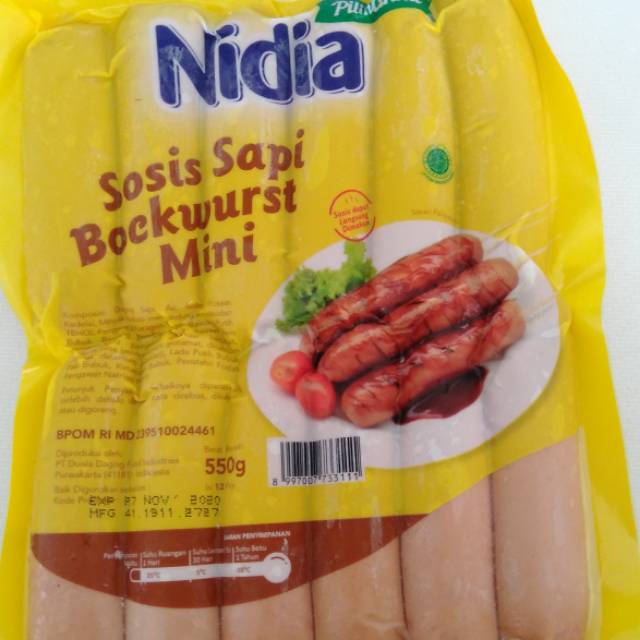 

sosis nidia bockwurst 550 gram