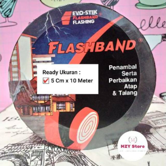 Flashband Lem Atap Bocor 5 Cm x 10 M Lakban Seng Asbes Anti Bocor Penambal Atap