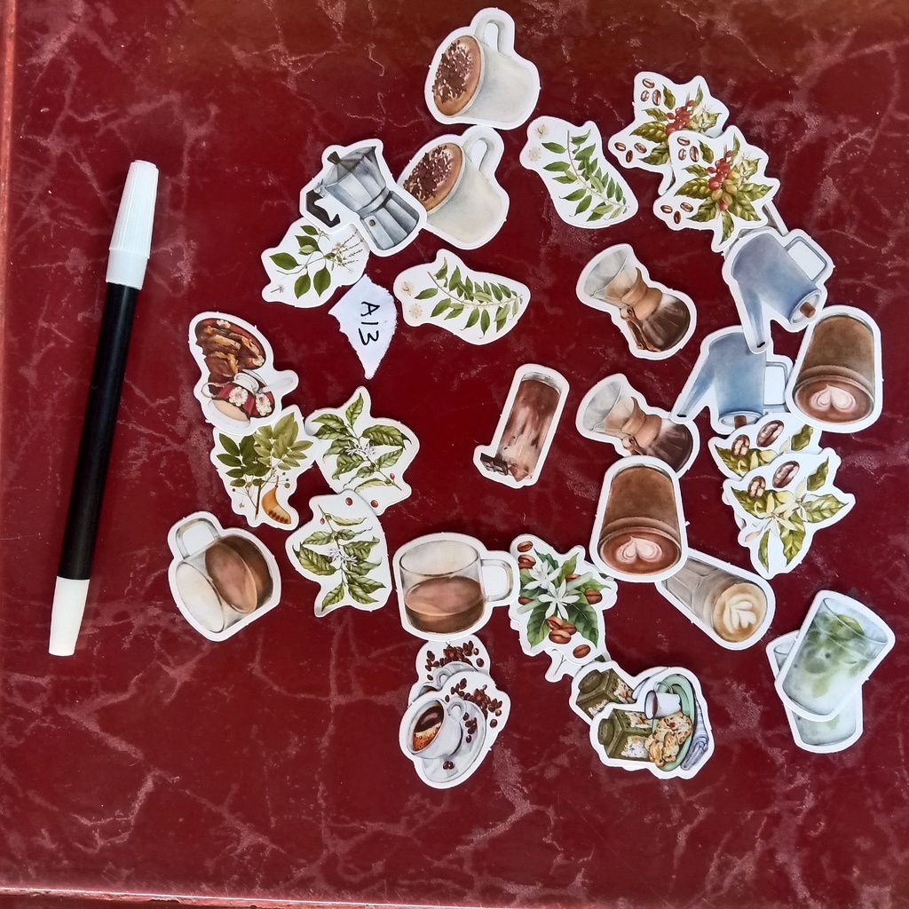 

1 buah stiker tema kopi sticker coffee stiker hiasan jurnal vintage