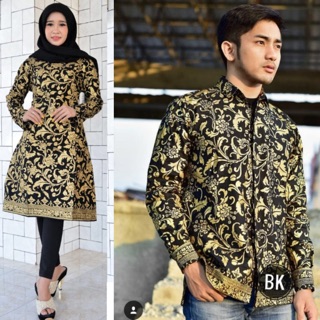  Baju  Batik  Couple  Kemeja Lengan Panjang Pria Bahan Katun 