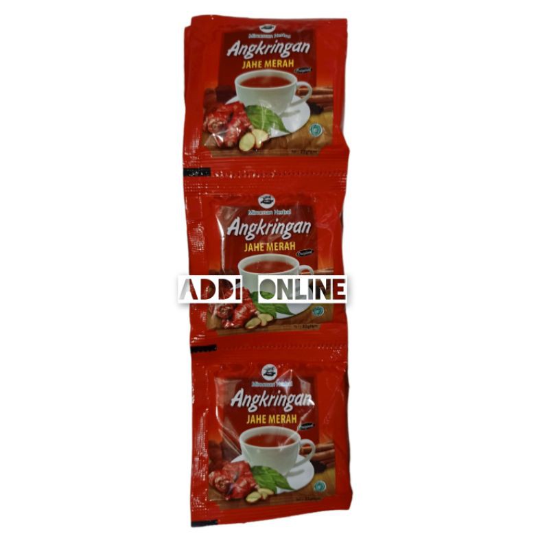 

Jahe Merah Angkringan 22gr Sachet Rencengan Isi 12