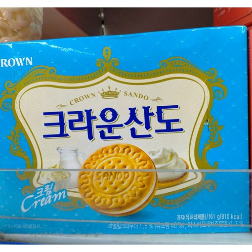 

CROWN SANDO SWEET MILK Biskuit Korea 161 gram