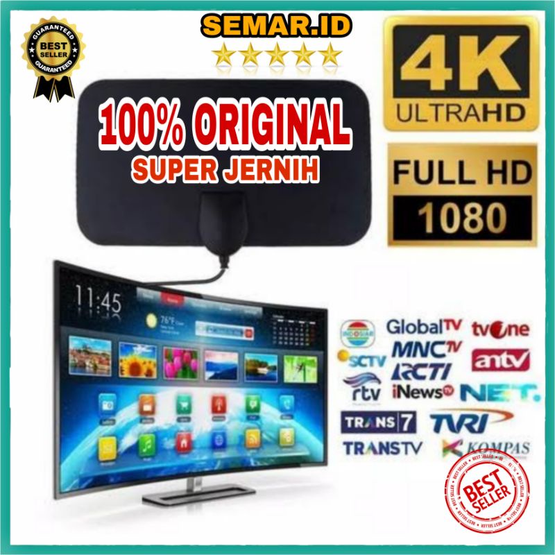 [ORIGINAL 100%] ANTENA TV DIGITAL INDOOR DVB - T2 25DB 4K HIGH GAIN