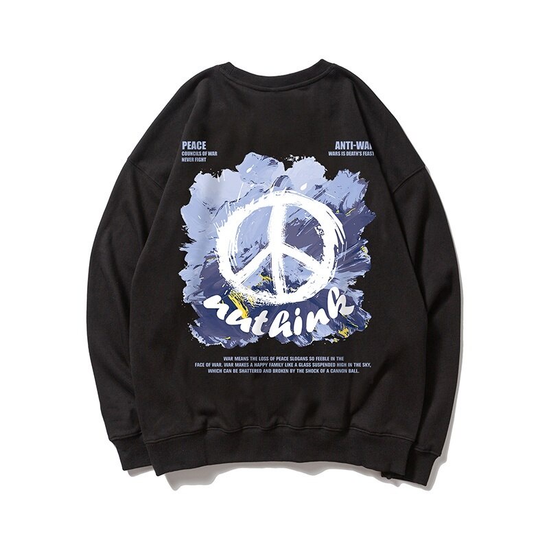 CN sweater crewneck Pria wanita Jaket Switer Motif Simple Kekinian Jaket Hoodie Sweater Estetik/Swit