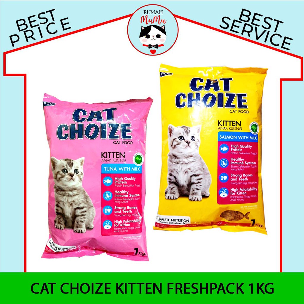 MAKANAN ANAK KUCING KITTEN CAT CHOIZE 1kg MENGANDUNG SUSU