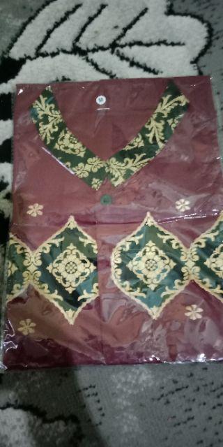 New Arival Hem Koko Kombinasi Batik Bordir Risna Batik Hrb026 Notoarto Batik Ipnu-ippnu M L Xl