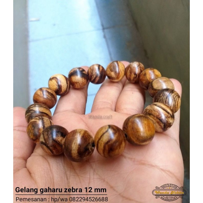 gelang gaharu zebra 13 mm