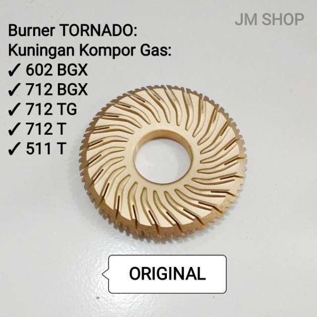 Burner kompor rinai ori ginal untuk tipe 602 bgx/712 bgx dll-original