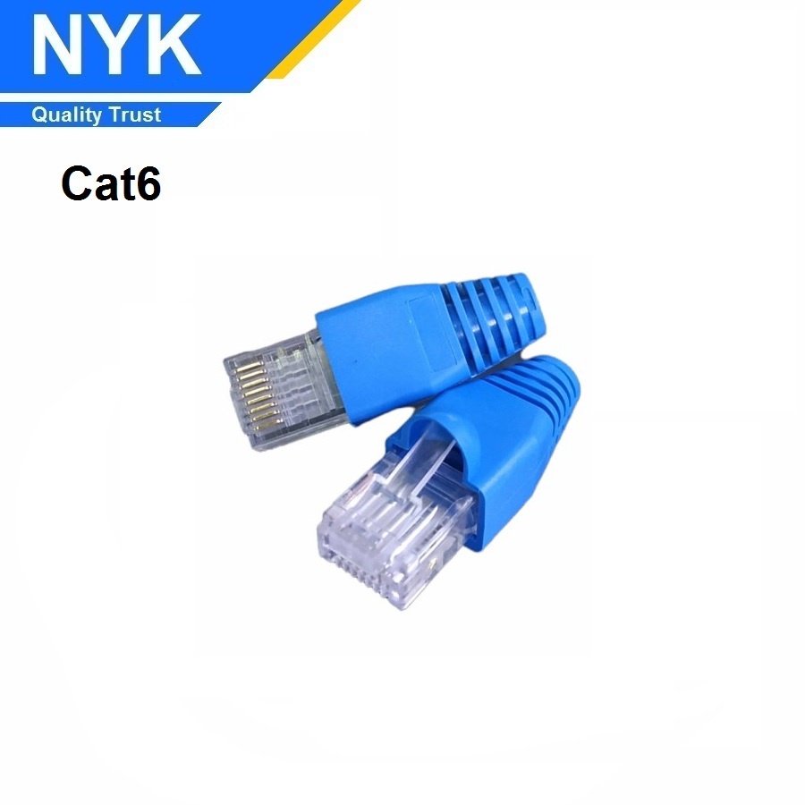 NYK Konektor Modular Plug Rj45 Cat6 + Cover 2pcs