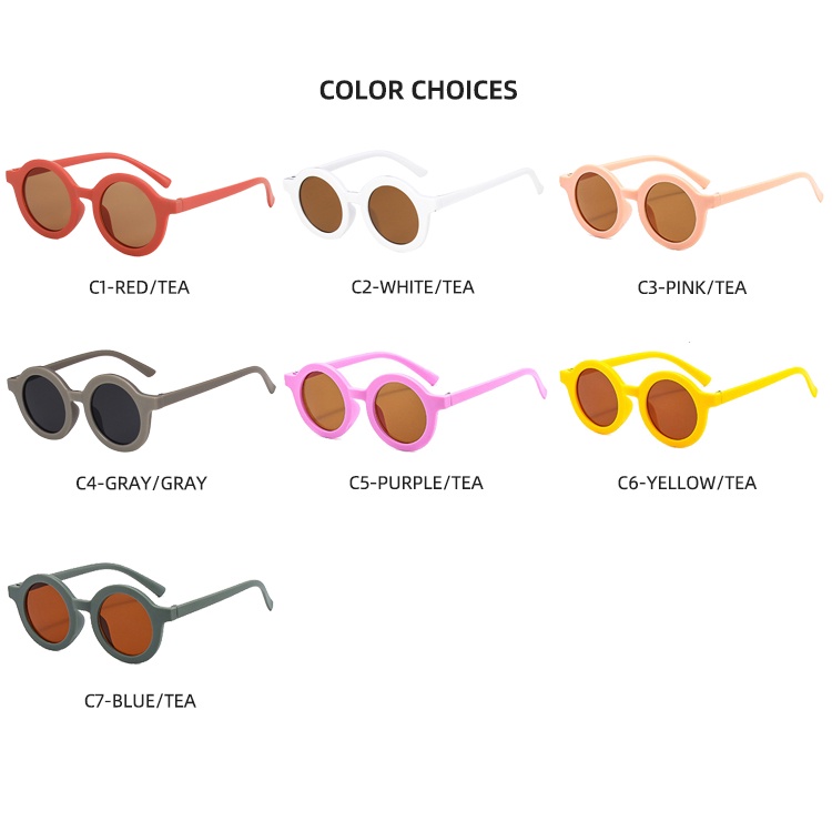 2021 new children's round frosted fashion children's sunglasses for men and women