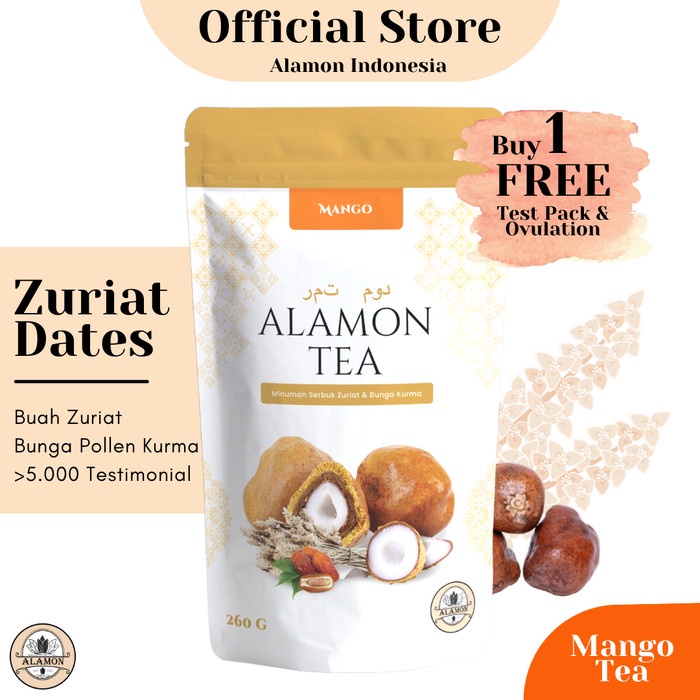 

(BISA COD) Zuriat Powder + Dates Pollen / Program Positif / 7x Minum / Alamon Tea - TEA Mango Tea
