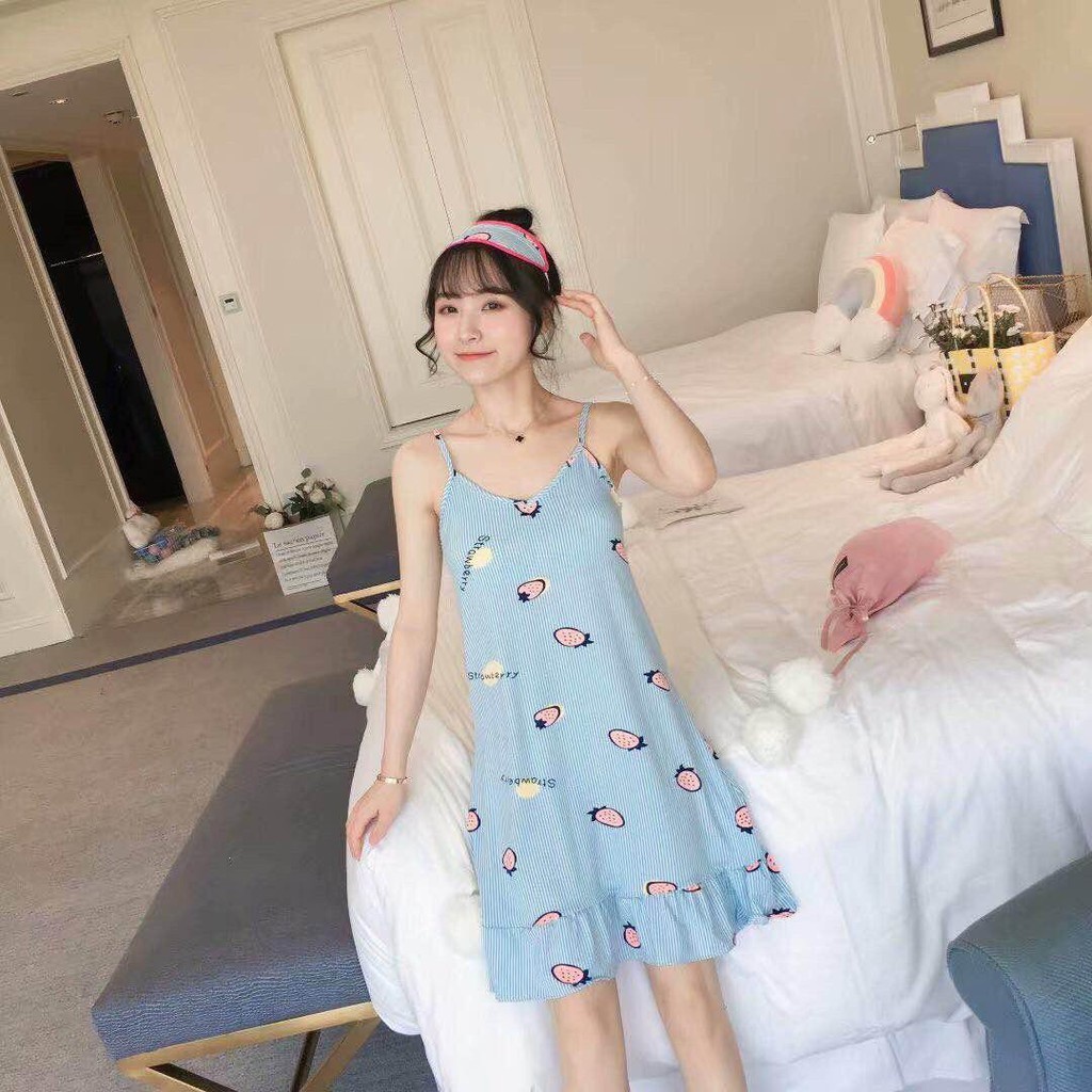 𝐄𝐁𝐒 ✅ PW062 Part 2 Piyama Baju Tidur Wanita Women Tebal Motif Busa Cup Lucu Imut Import COD