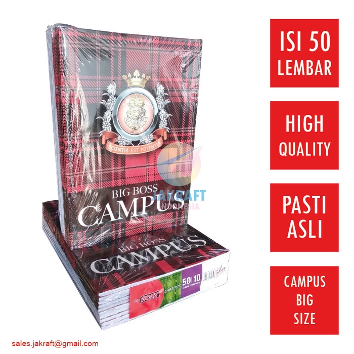

(BISA COD) Buku Tulis BIG BOSS Maxi Boxy Dunia Campus B5 isi 50 Setara Tiara AA