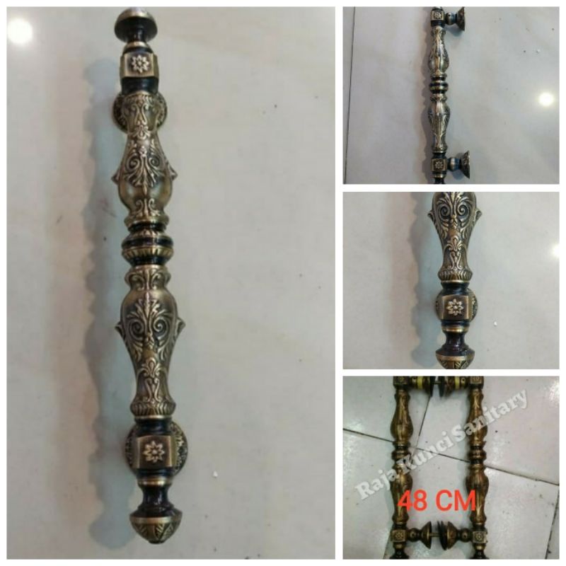 Pull Handle Antique Brass/Pull Handle Ukir Klasik 48cm/Tarikan Pintu/Gagang Pintu