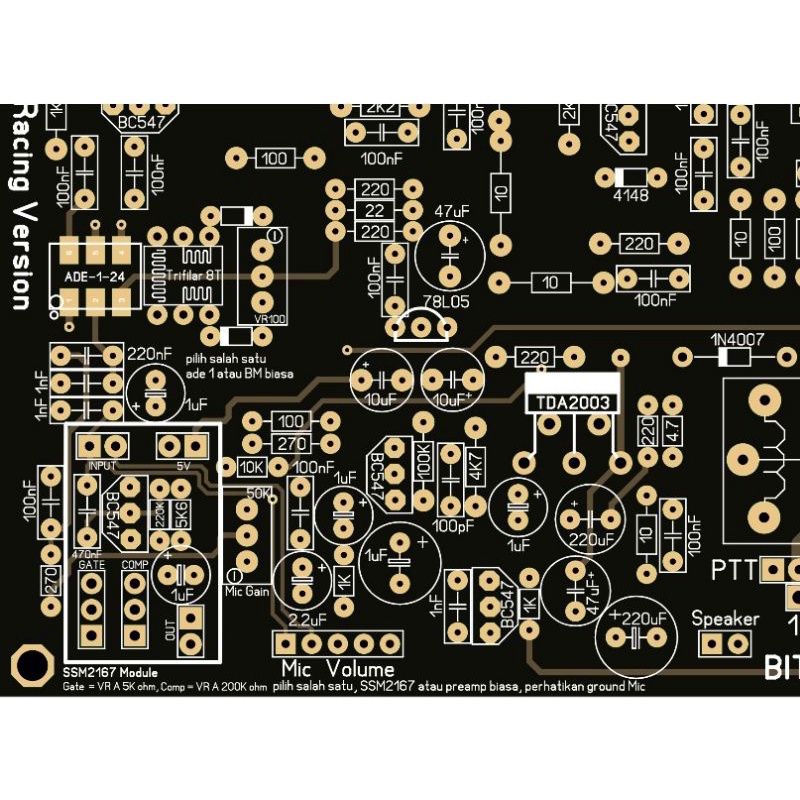 PCB BITX SSB Transceiver 4 Band