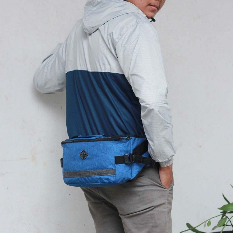 New Arrival - Tas waistbag pria salempang pinggang distro terbaru premium bahan dolby multifungsi