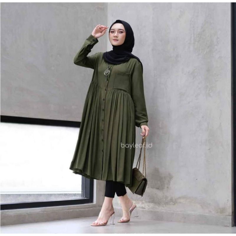 Tunik Kerut Polos | Tunik Toyobo | Tunik Kekinian